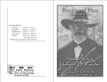 Catalogue Howard Kessler Photo Show CSC Café 02.03 Cover