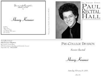 Program Henry Kramer 05.02 Cover
