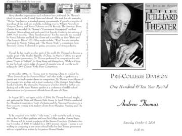 Cover Page Andrew Thomas Program