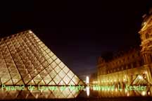 Pyramid de Louver at Night 